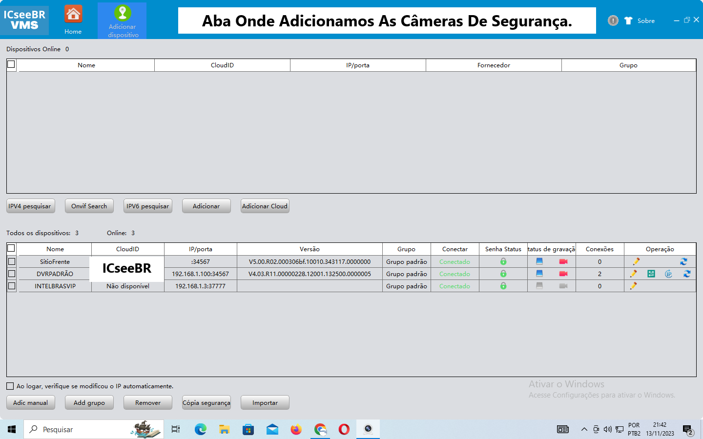 Acesse Suas Câmeras  ICsee Através De Seu PC OU NOTEBOOK Com SO Windows Com o Super APP ICSeeBR. Várias Opções, Inclusive Gravar No HD Do Computador. Envio Grátis Por Email.