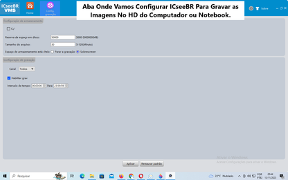 Acesse Suas Câmeras  ICsee Através De Seu PC OU NOTEBOOK Com SO Windows Com o Super APP ICSeeBR. Várias Opções, Inclusive Gravar No HD Do Computador. Envio Grátis Por Email.