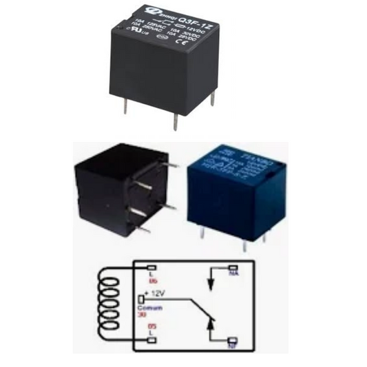 Relé  12v  5 pinos Kit Com 5 Relés  12 volts RETIRADO DE PLACA