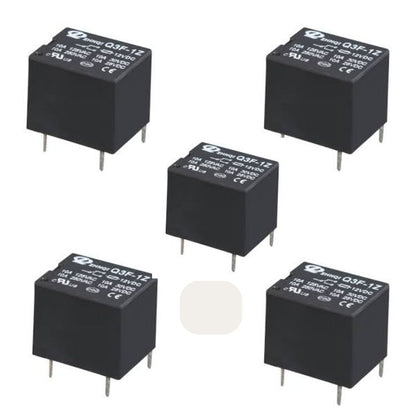 Relé  12v  5 pinos Kit Com 5 Relés  12 volts RETIRADO DE PLACA