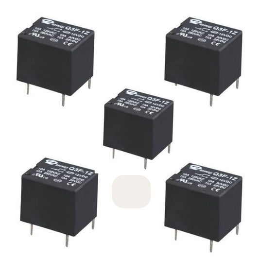 Relé  12v  5 pinos Kit Com 5 Relés  12 volts RETIRADO DE PLACA