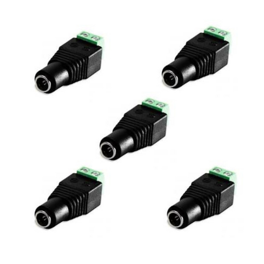 Conector P4 Femea CFTV com 5 Unidades